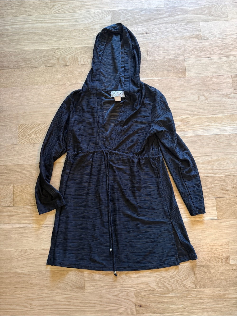 Black Hooded Lightweight Swim coverup